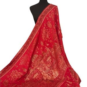 Mughal zari shawl with lining .